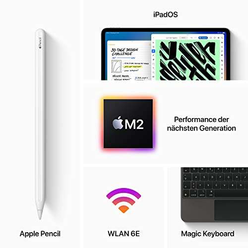 Merk: Apple Apple 2022 12,9" iPad Pro (Wi-Fi, 128 GB) - Space Grey (6e generatie)
