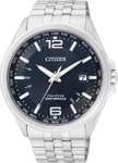 Citizen Heren analoog CB0010-88L Eco-Drive horloge met roestvrijstalen armband, blauw, armband