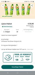 14 x Lipton ice tea green 1,5 liter