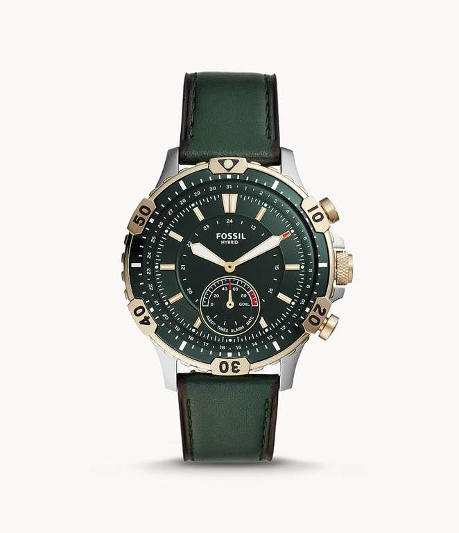 Hybrid Smartwatch Garrett Dark Green Leather