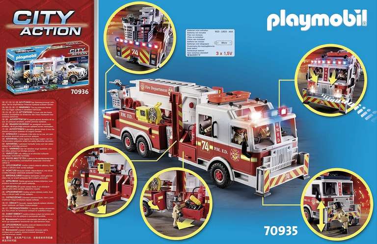 Playmobil City Action Brandweerwagen: US Tower Ladder 70935 voor €32,99 @ Amazon NL