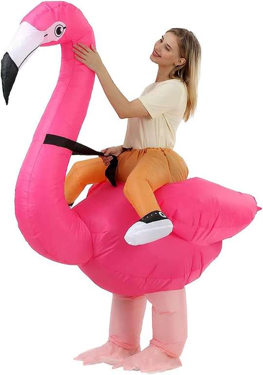 Jashke Opblaasbaar flamingopak voor volwassenen @ Amazon NL