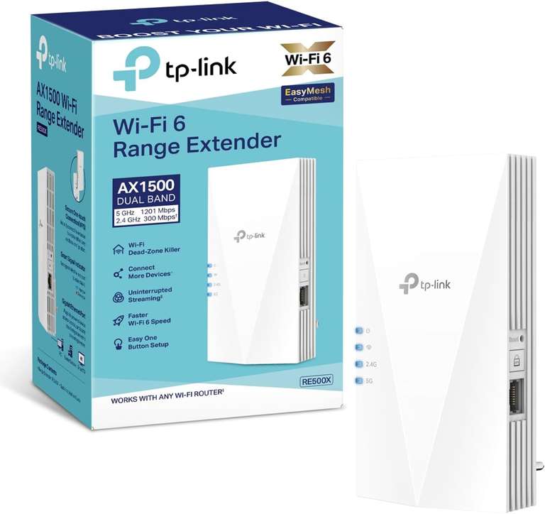 TP-Link RE500X WiFi 6 WiFi Versterker