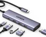 UGREEN 5 in 1 USB-C Hub met 4K HDMI, PD100W, 3USB A 5Gbps €20,99 @ Amazon NL