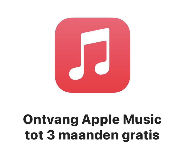 Ontvang tot 3 maanden gratis Apple Music