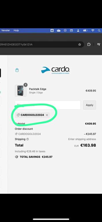 Cardo systems kortingscode 60% ( prijsfout? )