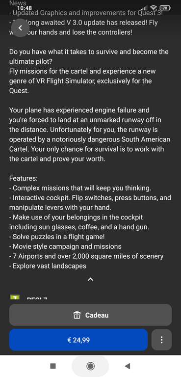 VR Flight 74 met 90% korting - game Meta Quest