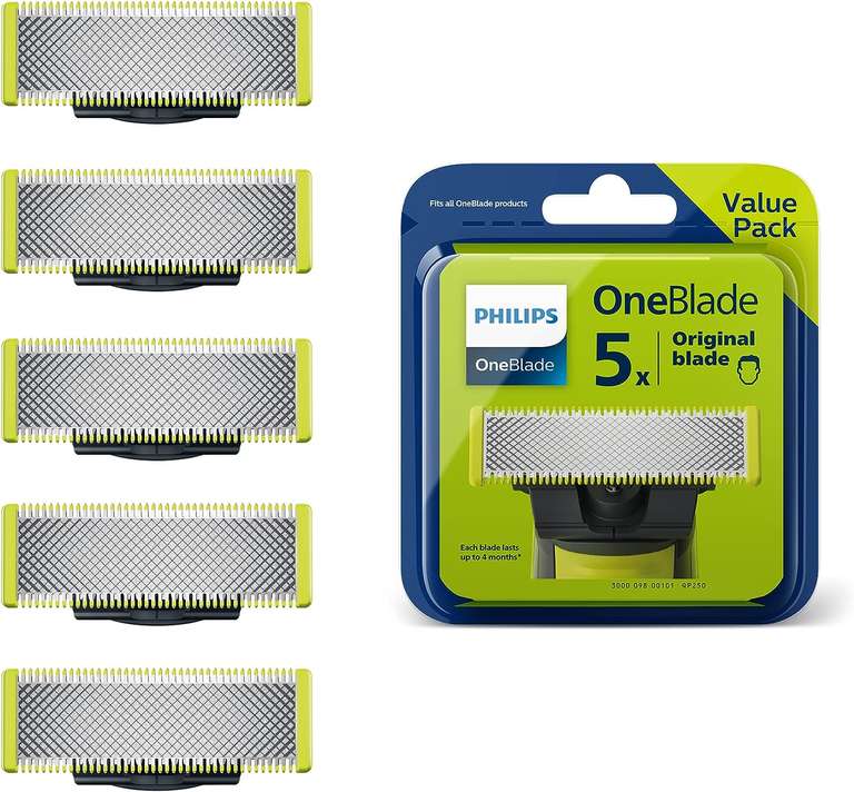 Philips OneBlade 5 mesjes (€8,00 / stuk) Amazon.nl