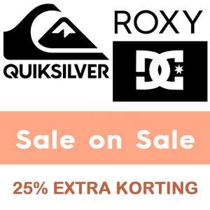 Quiksilver | ROXY | DC Shoes - 25% extra korting op sale = tot 77% korting