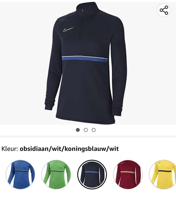 Nike Dames Dri-Fit Training Sweatshirt maat XXS t/m XL