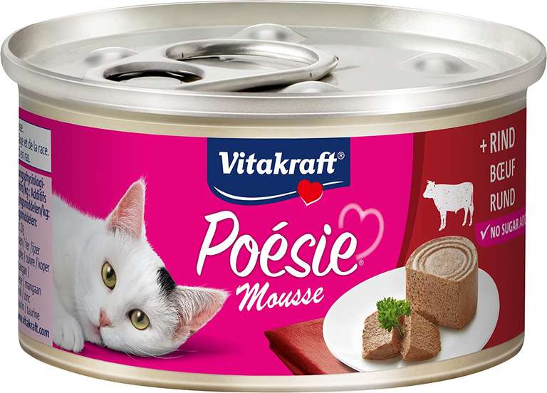 Vitakraft Cat Food Wet Food Poésie Mousse, Chicken Flavor, 12 x 85 g