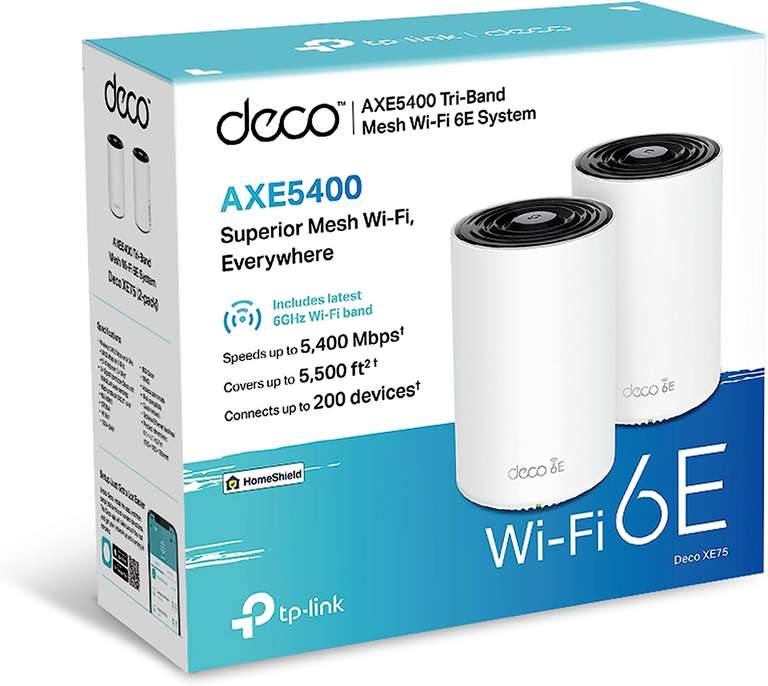 TP-Link Deco XE75 AXE5400 Genuine Tri-band WiFi 6E Mesh System 2-pack of 3-pack