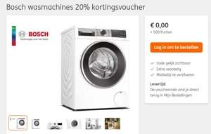 Tot 20% korting voucher op Bosch wasmachines in ING rentepuntenwinkel