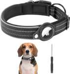VSSHE Airtag hondenhalsband in maat S, M, L | 2 kleuren beschikbaar @ Amazon NL