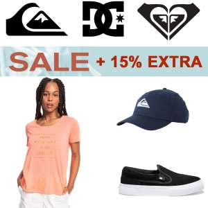 Quiksilver | DC Shoes | ROXY: tot 63% korting + 15% extra