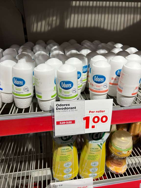 Odorex deodorant rollers voor €1 @ plus supermarkt