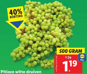 Pitloze witte druiven 500 gram @Lidl