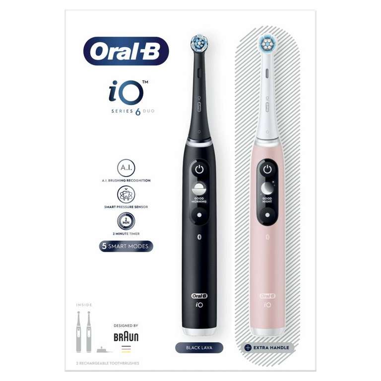 Oral-B Elektrische Tandenborstel iO Series 6 Duo Black & Pink 2 stuks