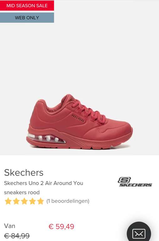 Skechers Uno 2 Air Around You Rood