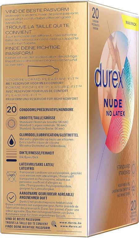 [Prime] 20 stuks Durex Nude condooms voor €10,80 @ Amazon NL