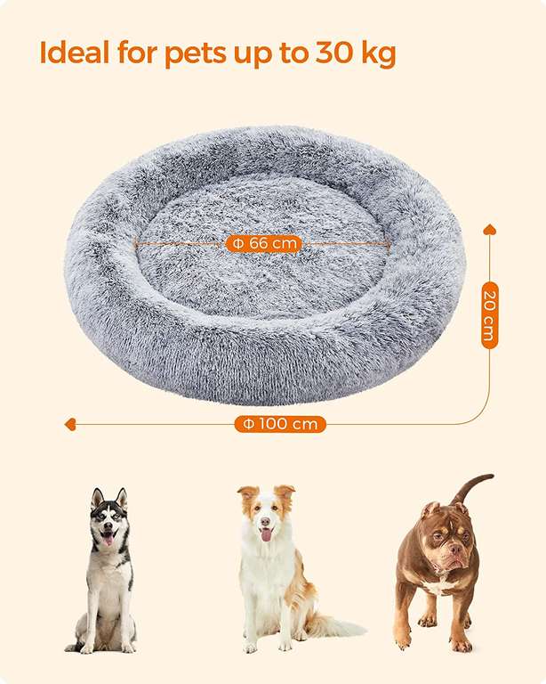 Feandrea hondenbed / kattenbed grijs of kaki 60cm voor €17,84 @ Amazon NL
