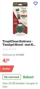[bol.com] TropiClean Enticers - Tandgel Hond - met KONG Dental Ball - Rund - Grote Honden - 30 ml €4,61