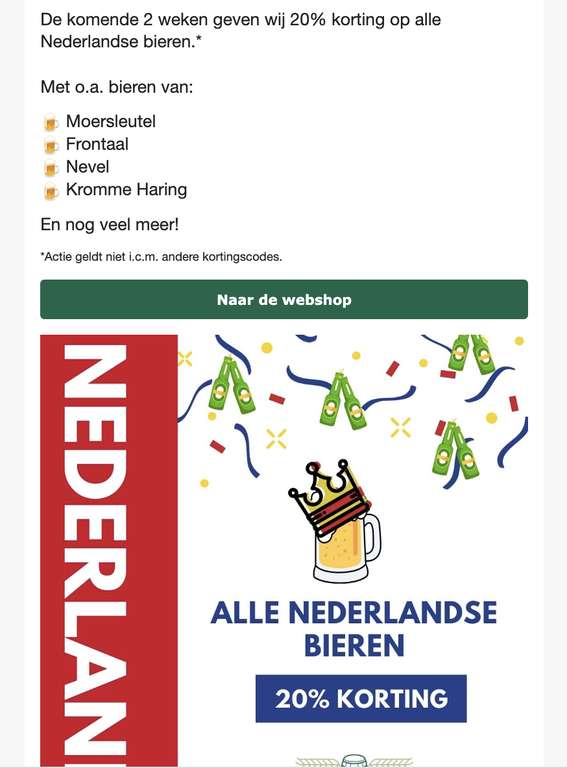 20% korting op alle Nederlandse bieren @ Foeders