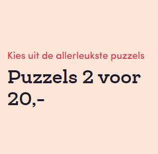 2 Clementoni puzzels voor €20,- bij Bookspot