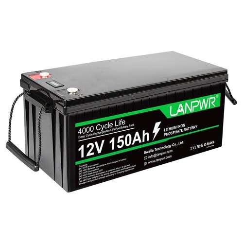 LANPWR LiFePO4 Batterij, 12V 150Ah 1920Wh Lithium Batterij €509 @ Geekbuying