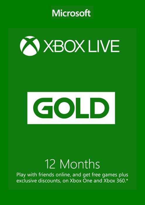 12 Maanden XBOX Live Gold