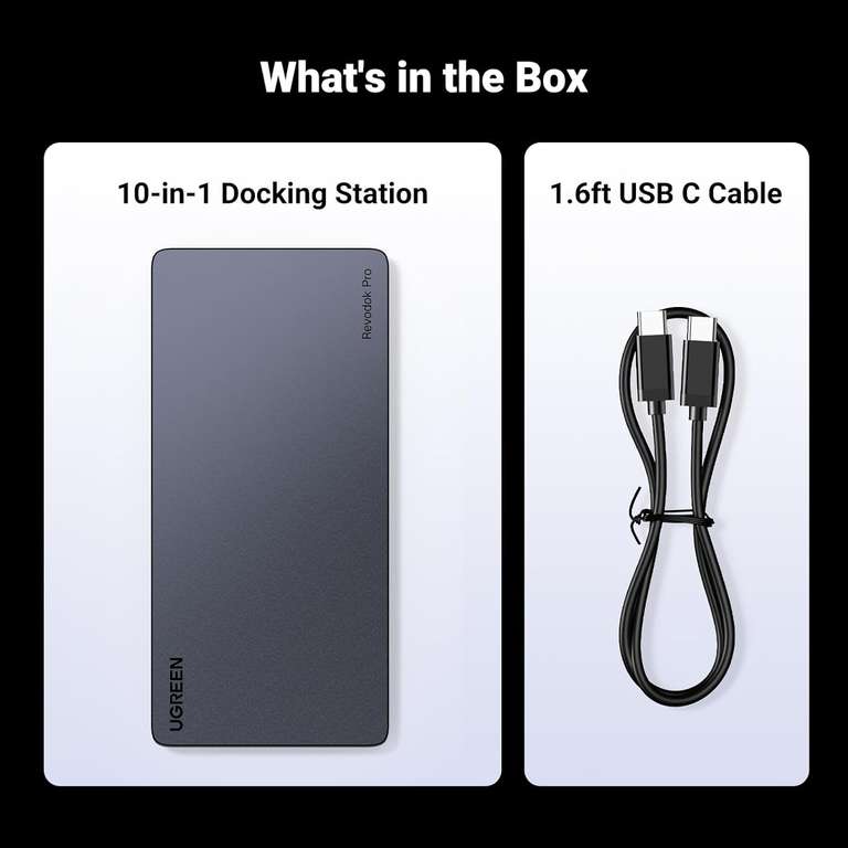 UGREEN Revodok Pro 2101 USB C Docking Station voor €79,99 (was €129,99) @ Amazon NL
