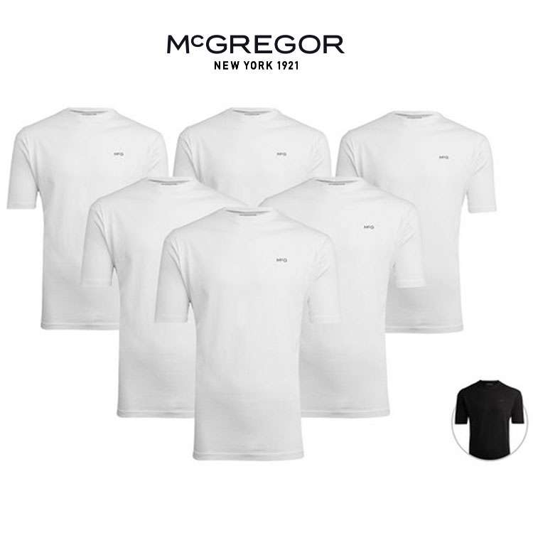 McGregor T-shirts: 6-pack in wit of zwart