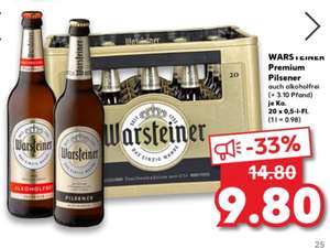 (Grensdeal) Bier Kaufland kratje Warsteiner Pilsner 20 x 0,5L EUR 9,80