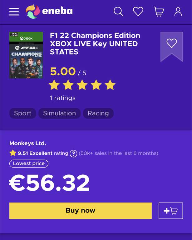 F1 22 Champions Edition Xbox - US VPN