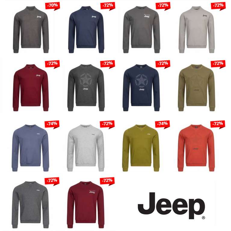 Jeep heren sweaters - 14 modellen/kleuren