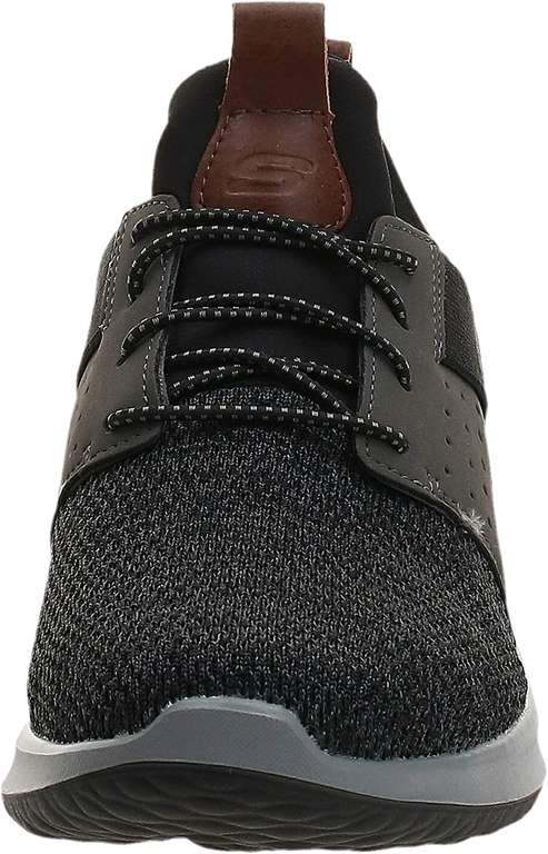 Skechers Delson- Camben Trainers, Black Black Grey Mesh W Synthetic Bkgy