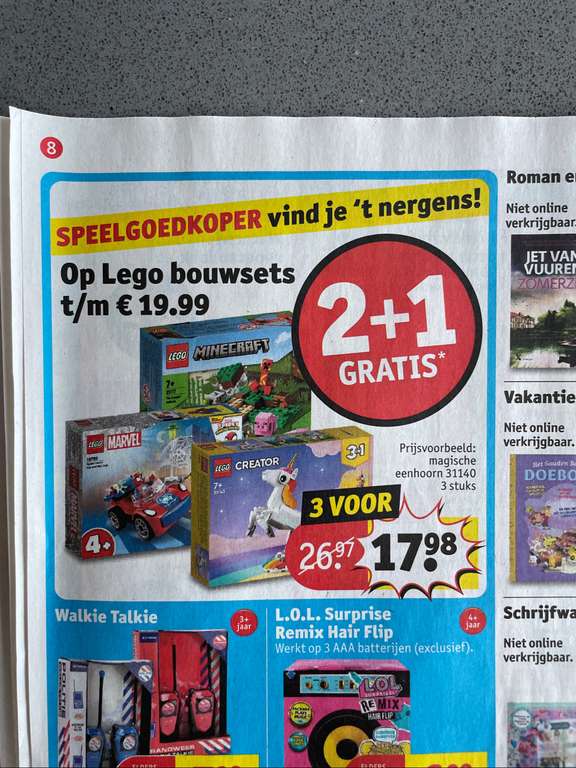 Kruidvat Lego 2 + 1 gratis