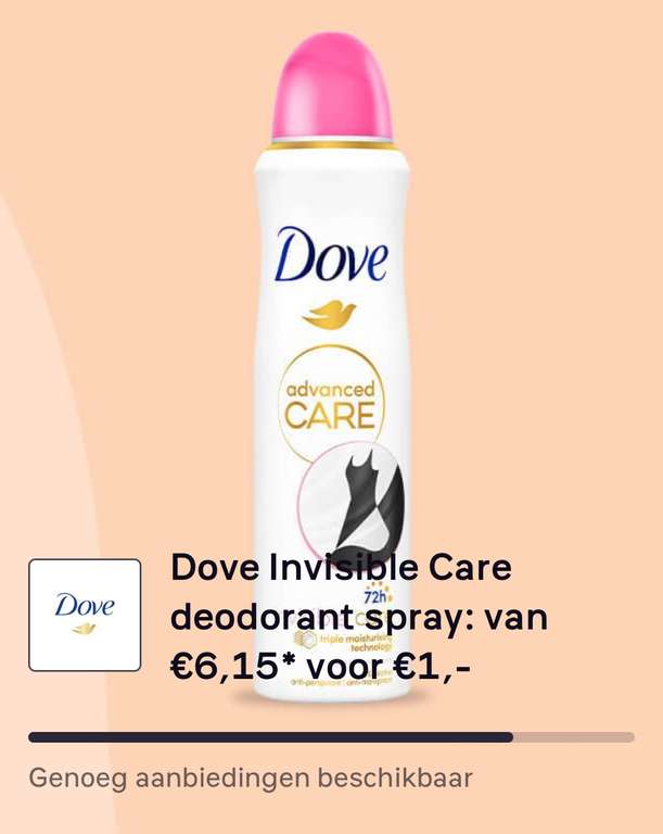 Dove invisible deodorant