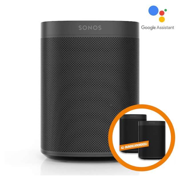 2x Sonos ONE (Gen 2) Zwart Bundelactie voor €388 @ Expert