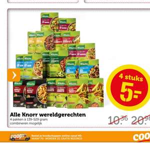 Knorr wereldgerechten 4 voor €5,-