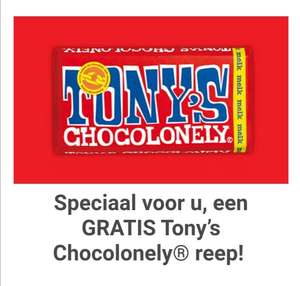 Gratis Tony Chocolonely reep voor het bellen naar de Postcode Loterij