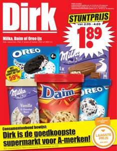 Milka, Daim of Oreo ijs €1.89