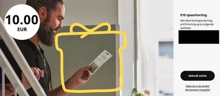 IKEA Family €10 korting bij besteding van €100 (Te gebruiken in de winkel)