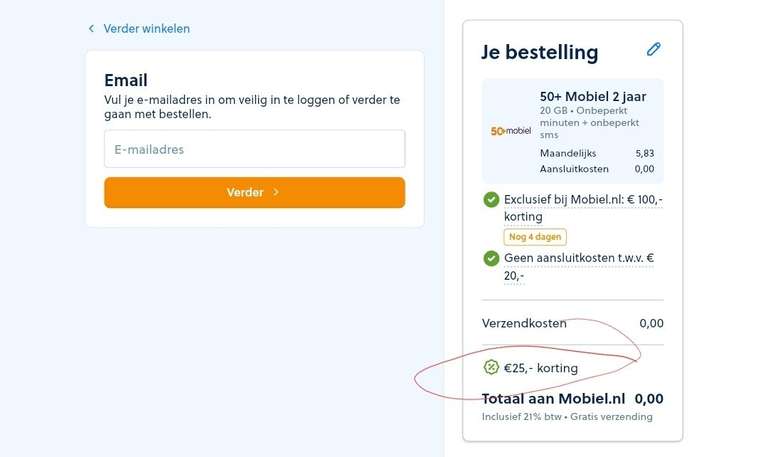 ING KLANTEN: 25 EURO korting op jouw abonnement bij mobiel.nl