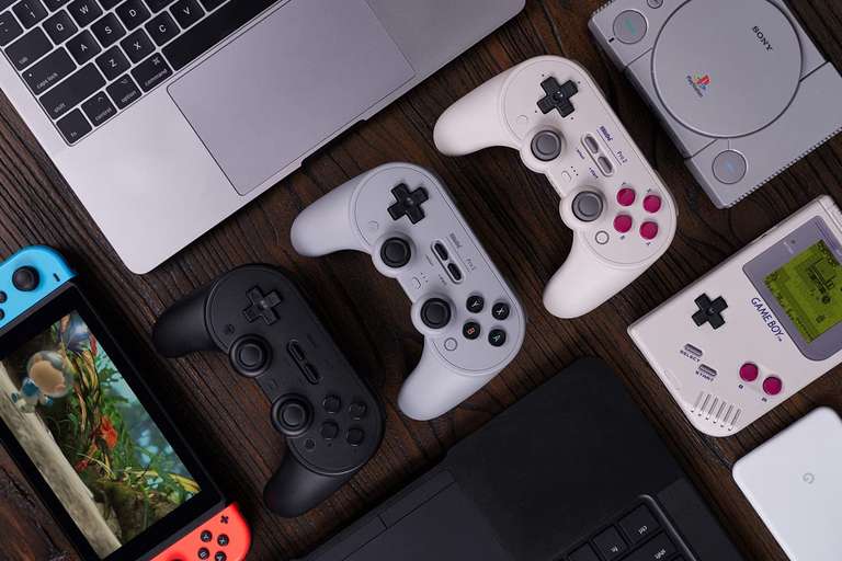 8Bitdo Pro 2 Bluetooth Controller for Switch, PC, macOS, Android, Steam & Raspberry Pi (Gray Edition)
