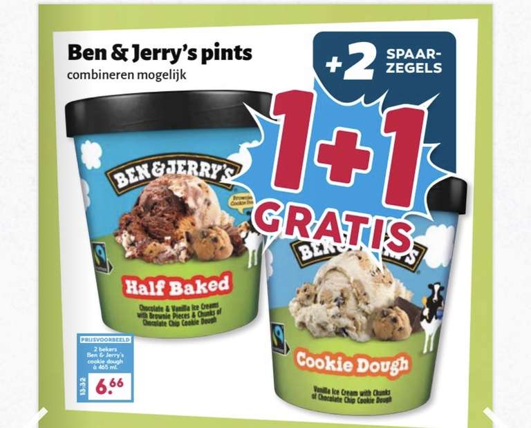 Ben & Jerry’s 1+1 gratis! @Boons supermarkt