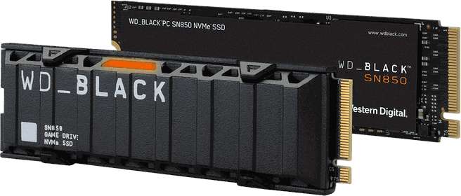 WD SSD Black SN850 met Heatsink G4 1TB (€199 voor 2TB)
