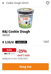 [België] Ben & Jerry's Cookie Dough 3 potten voor €8