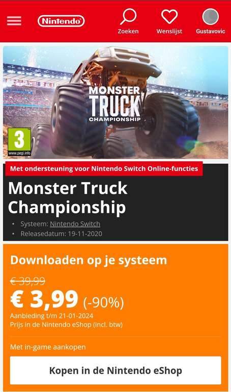 Monster Truck Championship Switch