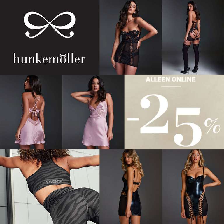 25% korting (online) @ Hunkemöller